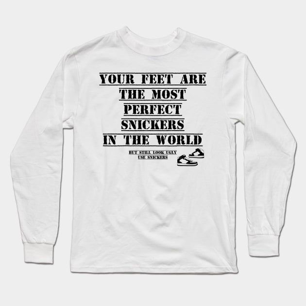 Feet Snickers Long Sleeve T-Shirt by grado